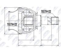 Kit Giunto, Albero Motore/Interno Opel Astra H 2004-2010, Zafira B 2005-2011