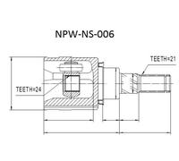 NTY Kit giunti, Semiasse compatibile con NISSAN RENAULT NPW-NS-006