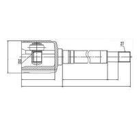 Giunto semiasse Assale anteriore Dx Giunto tripodo NPW-NS-033 NTY per NISSAN