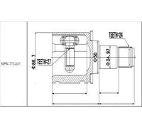 Kit Giunto, Albero Motore Interno Toyota Rav-4 Atm 2.0, 2.4 05-12, 3.5 Atm 07-12