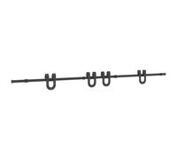 Kit Giunto Binario Porta Scorrevole 366 cm, Acciaio Nero | 4 guide incluse, rulli silenziosi, fermaporta, verniciatura corrosione, apertura ampliata, doppia porta