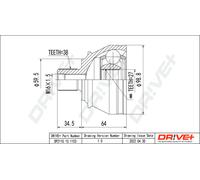 Kit Giunto Drve+ DP2110.10.1103, Albero Di Trasmissione Per AUDI, BENTLEY, VW