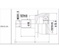 Kit Giunto Esterno Adatto Per Suzuki SX-4 2006 Fiat Sedici 2006-2WD/4WD Nuovo