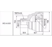 KIT GIUNTO ESTERNO AUDI 80 1.6 90-93,1.8 88-91,2.0,2.3 88-94,1.9D 91-94 NUOVO