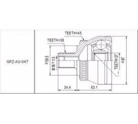 Kit Giunto Esterno Audi A4 1.8T, 2.0FSI, 2.0TDI, 2.5TDI, 2.7TDI, 3.2FSI 2004-