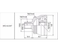 Kit Giunto Esterno Audi A4 1.8T, 2.0FSI, 2.0TDI, 2.5TDI, 2.7TDI, 3.2FSI 2004-