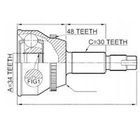 NTY Kit giunti, Semiasse compatibile con TOYOTA NPZ-TY-073