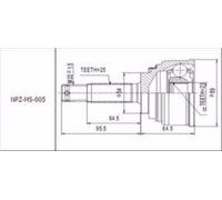 Kit Giunto Esterno Mitsubishi Eclissi / Galant/COLT / Lancer Gti/Eng.doh Nuovo