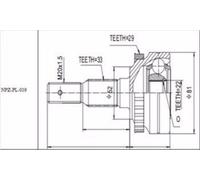 KIT GIUNTO ESTERNO OPEL VECTRA B 1.6 1995-2002 NTY /W1285447/W7154259-NUOVO
