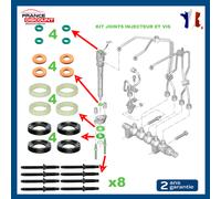 Kit Giunto Iniettore Con Bullone Previsto Per BMW Serie 3 E46 E39 E38 E53 1982A0