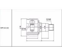 Kit Giunto Interno Adatto Per Suzuki Grand Vitara Jb416 420 627 2005- Destra
