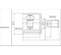 KIT GIUNTO INTERNO HYUNDAI ACCENT 1999-, GETZ 1.3, 1.6 2002- NUOVO