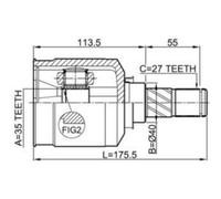 Kit Giunto Interno Mitsubishi Outlander/Citroen C-Crosser/Peugeot 4007 / SX Neu