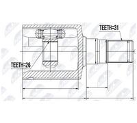 Kit Giunto Interno SX Ford Mondeo 2.0TDCI, 2.3I IV 07-14, S-MAX 06