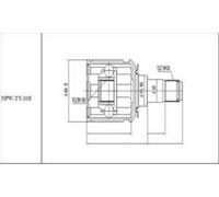 Kit Giunto Interno Toyota Landcruiser UZJ100/HDJ100/UZJ100/ Lexus LX470 Nuovo