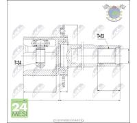 Kit Giunto Omocinetico Ajs Anteriore Dx Destro Per Audi A3 Seat Toledo Iii Altea