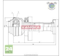 Kit giunto omocinetico Kamoka Anteriore Dx Destro per VW TRANSPORTER MULTIVAN