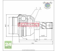 Kit giunto omocinetico Kamoka Anteriore per OPEL VECTRA A