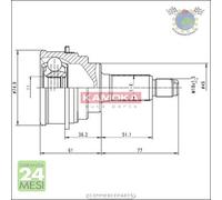 Kit giunto omocinetico Kamoka Anteriore per SUZUKI BALENO