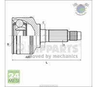 Kit Giunto Omocinetico Nipparts Per Daewoo Leganza Tacuma Espero