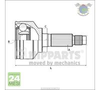 Kit Giunto Omocinetico Nipparts Per Nissan Terrano