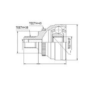 Kit Giunto, Semiasse/Esterno Audi A6 2.2, 2.5Tdi,2.8,4.2 94-97,100 90-94