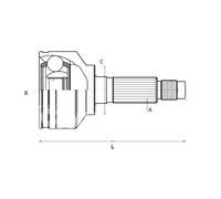 KIT GIUNTO SEMIASSE TKG090NP 28091-AC090 22177 28021-AA161 28021-AA491 J2827017