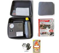 KIT GONFIA E RIPARA PNEUMATICI AUTO MOTO SCOOTER COMPATIBILE CON MALAGUTI DVD 50 Sigillante Rapido Anti-Foratura Compressore 12V emergenza stradale per Riparazione Forature di gomme ruote