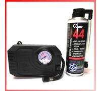 Kit Gonfia e Ripara Pneumatici Riparazione Gonfiaggio Foratura Gomme Auto Moto