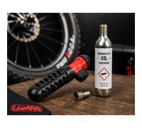 Kit Gonfiatore CO2 Bici Mtb Completo Valvola Presta MTB Corsa Pompa Lampa
