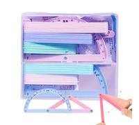 Kit Goniometro | Strumenti Matematici Magneti | Kit Disegno Geometrico con Righello e Strumenti Matematici,per Insegnanti Studenti Ufficio Architettura Ingegneria