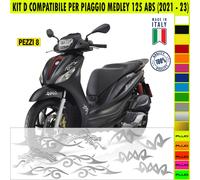 Kit Grafica adesivi decal compat con PIAGGIO MEDLEY 125 ABS carene -kit D-2152
