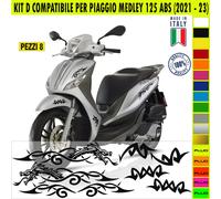 Kit Grafica adesivi decal compat con PIAGGIO MEDLEY 125 ABS carene -kit D-2152