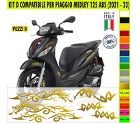 Kit Grafica adesivi decal compat con PIAGGIO MEDLEY 125 ABS carene -kit D-2152