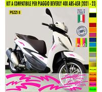 Kit Grafica adesivi decal compatibili con PIAGGIO BEVERLY 400 ABS scooter kit A