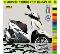 Kit Grafica adesivi decal compatibili con PIAGGIO BEVERLY 400 ABS scooter kit A