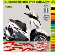 Kit Grafica adesivi decal compatibili con PIAGGIO BEVERLY 400 ABS scooter kit A