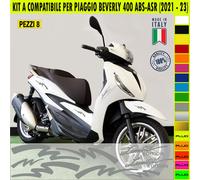 Kit Grafica adesivi decal compatibili con PIAGGIO BEVERLY 400 ABS scooter kit A