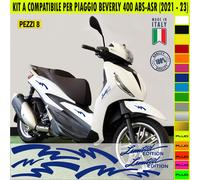 Kit Grafica adesivi decal compatibili con PIAGGIO BEVERLY 400 ABS scooter kit A