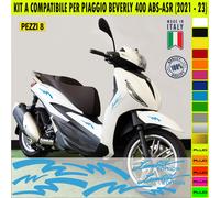 Kit Grafica adesivi decal compatibili con PIAGGIO BEVERLY 400 ABS scooter kit A