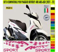 Kit Grafica adesivi decal compatibili con PIAGGIO BEVERLY 400 ABS scooter kit B
