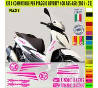 Kit Grafica adesivi decal compatibili con PIAGGIO BEVERLY 400 ABS scooter kit C
