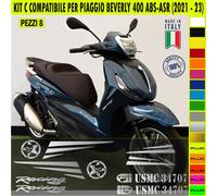 Kit Grafica adesivi decal compatibili con PIAGGIO BEVERLY 400 ABS scooter kit C