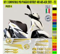 Kit Grafica adesivi decal compatibili con PIAGGIO BEVERLY 400 ABS scooter kit C