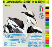 Kit Grafica adesivi decal compatibili con PIAGGIO BEVERLY 400 ABS scooter kit C