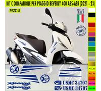 Kit Grafica adesivi decal compatibili con PIAGGIO BEVERLY 400 ABS scooter kit C