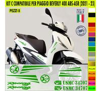 Kit Grafica adesivi decal compatibili con PIAGGIO BEVERLY 400 ABS scooter kit C