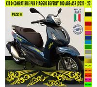 Kit Grafica adesivi decal compatibili con PIAGGIO BEVERLY 400 ABS scooter kit D