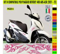 Kit Grafica adesivi decal compatibili con PIAGGIO BEVERLY 400 ABS scooter kit D