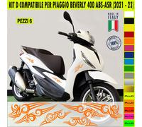 Kit Grafica adesivi decal compatibili con PIAGGIO BEVERLY 400 ABS scooter kit D